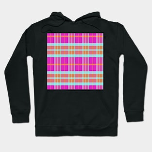 Neon Aesthetic Ossian 2 Hand Drawn Textured Plaid Pattern Hoodie